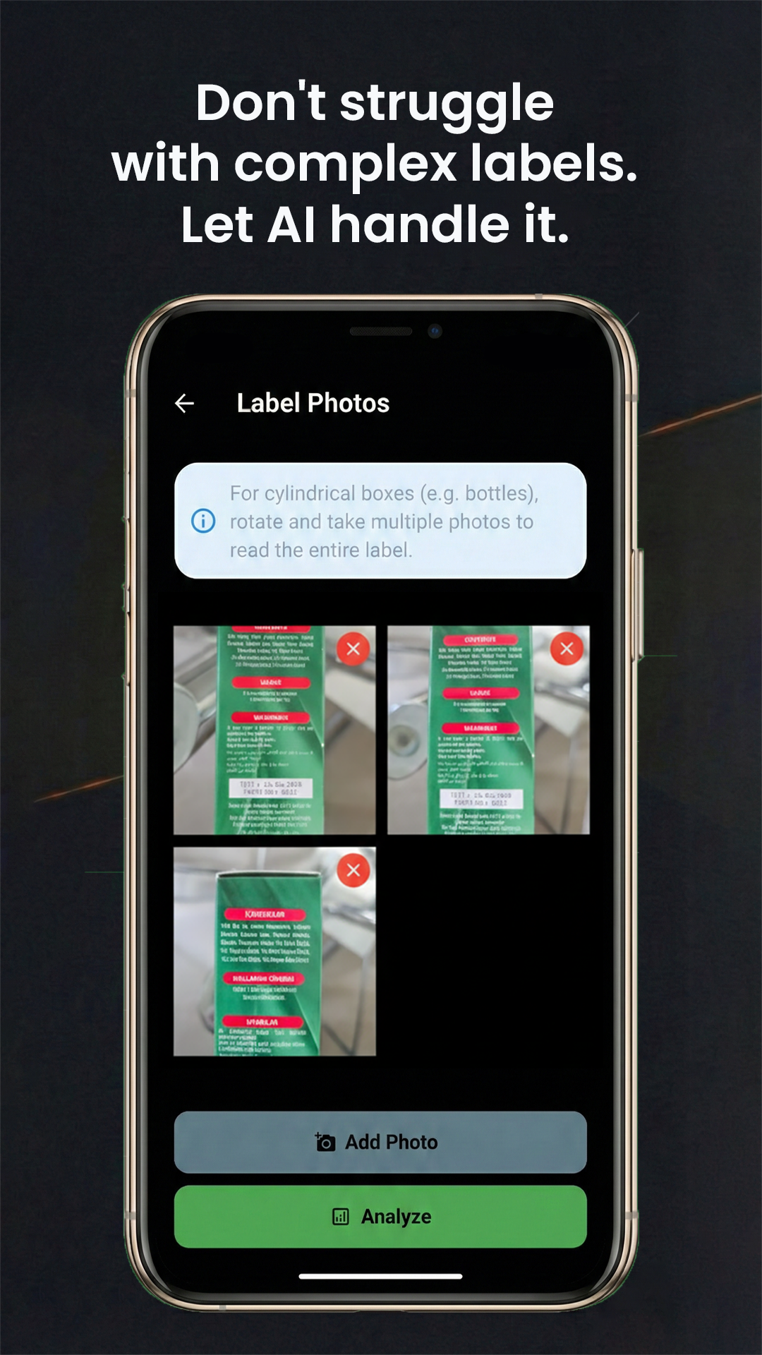 Don't struggle with complex labels. Let AI handle it.